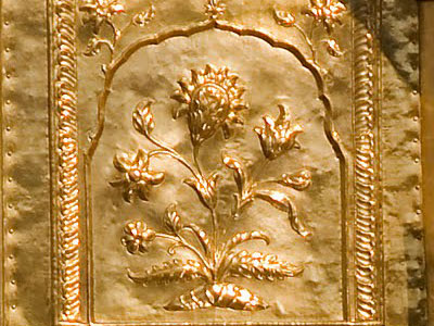 gold embossed work golden temple